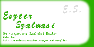 eszter szalmasi business card